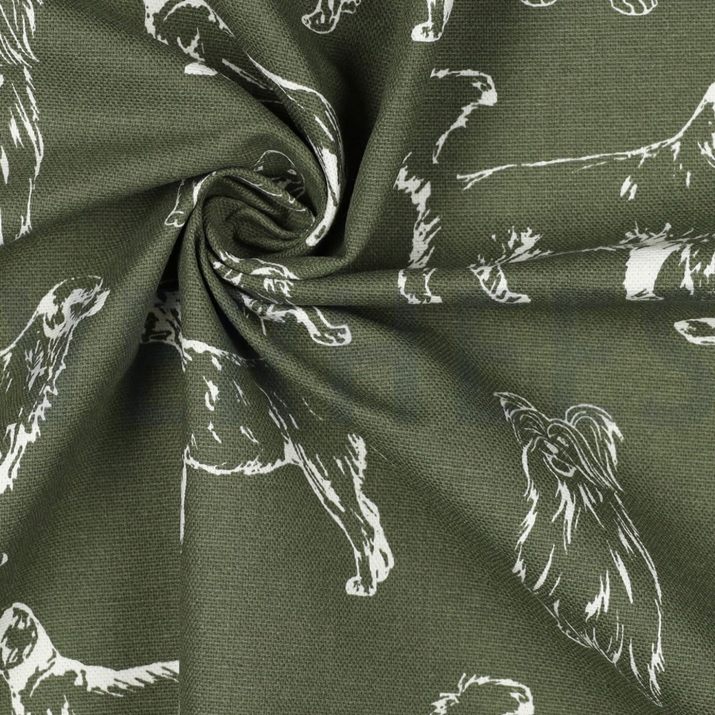 CANVAS DOGS GREEN #3