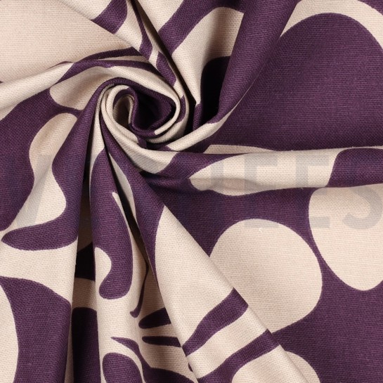 CANVAS VINTAGE BLÄTTER DUNKELVIOLETT #7