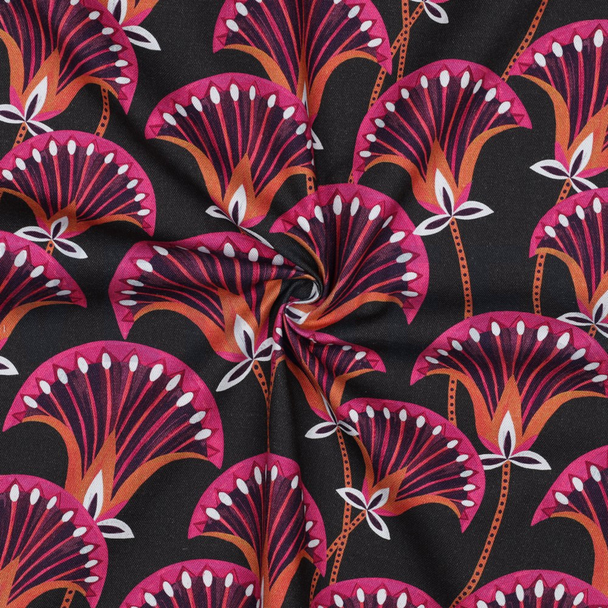 CANVAS DIGITAL FLOWERS ANTHRACITE (high resolution) #3