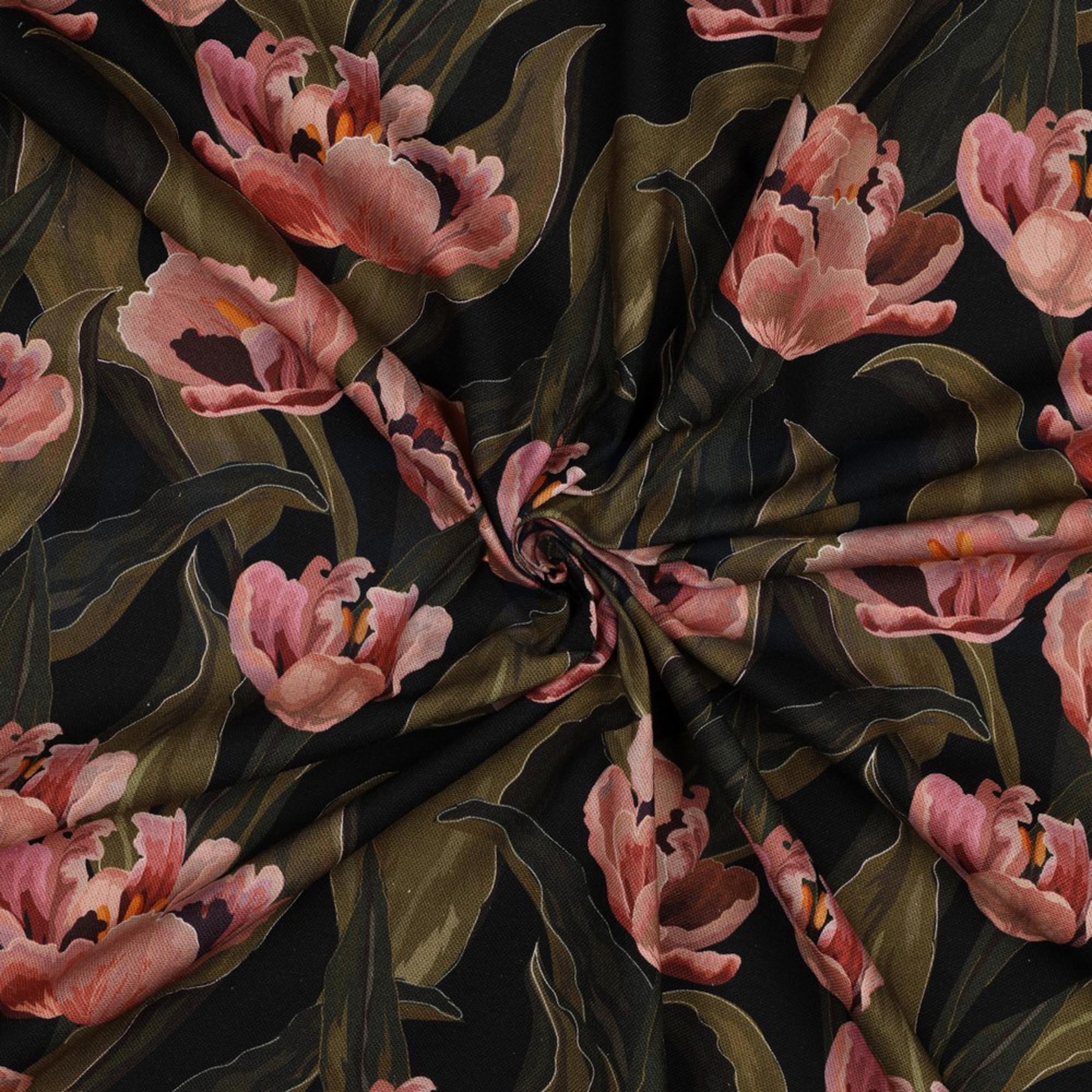 CANVAS DIGITAL FLOWERS BLACK (high resolution) #3