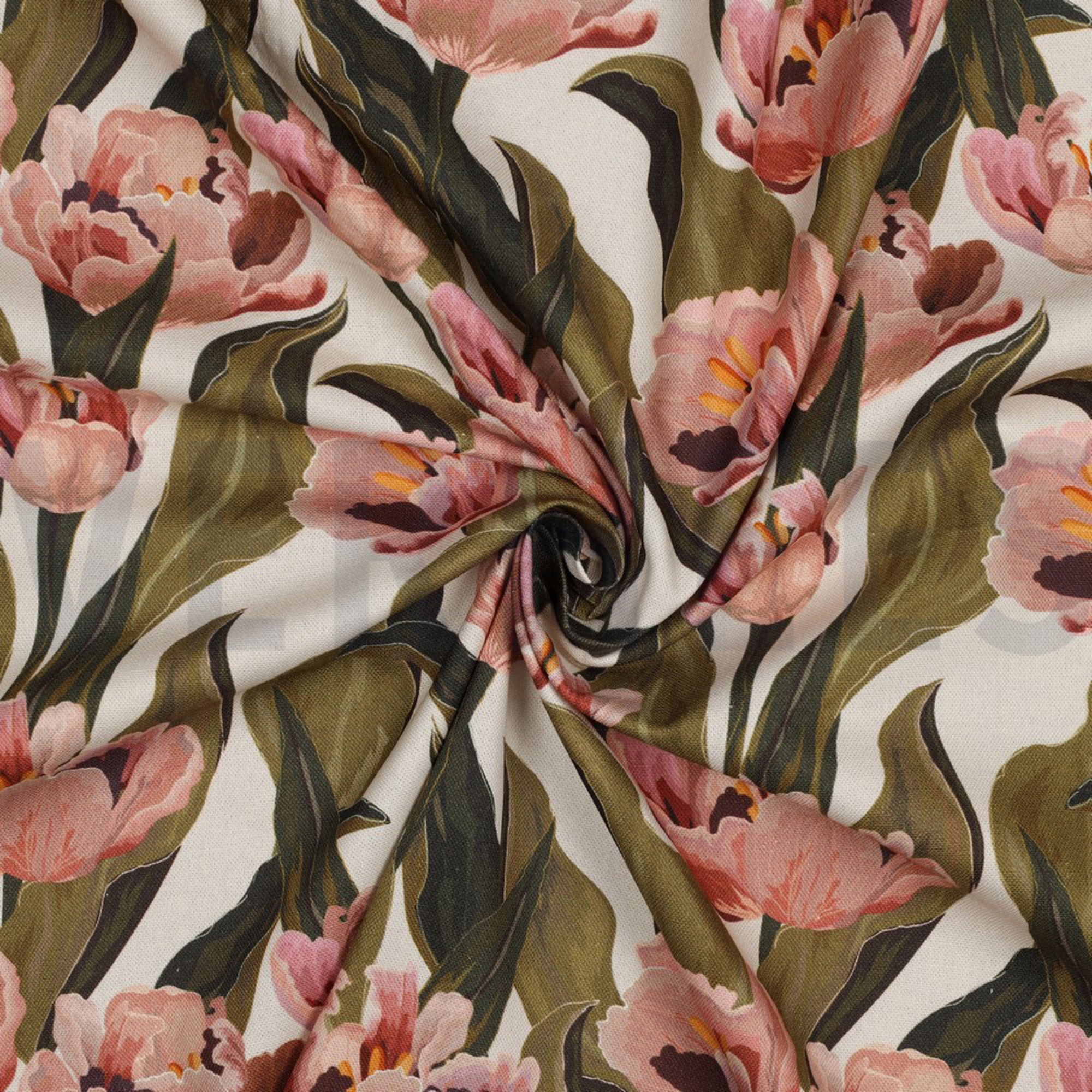 CANVAS DIGITAL FLOWERS ECRU (high resolution) #3