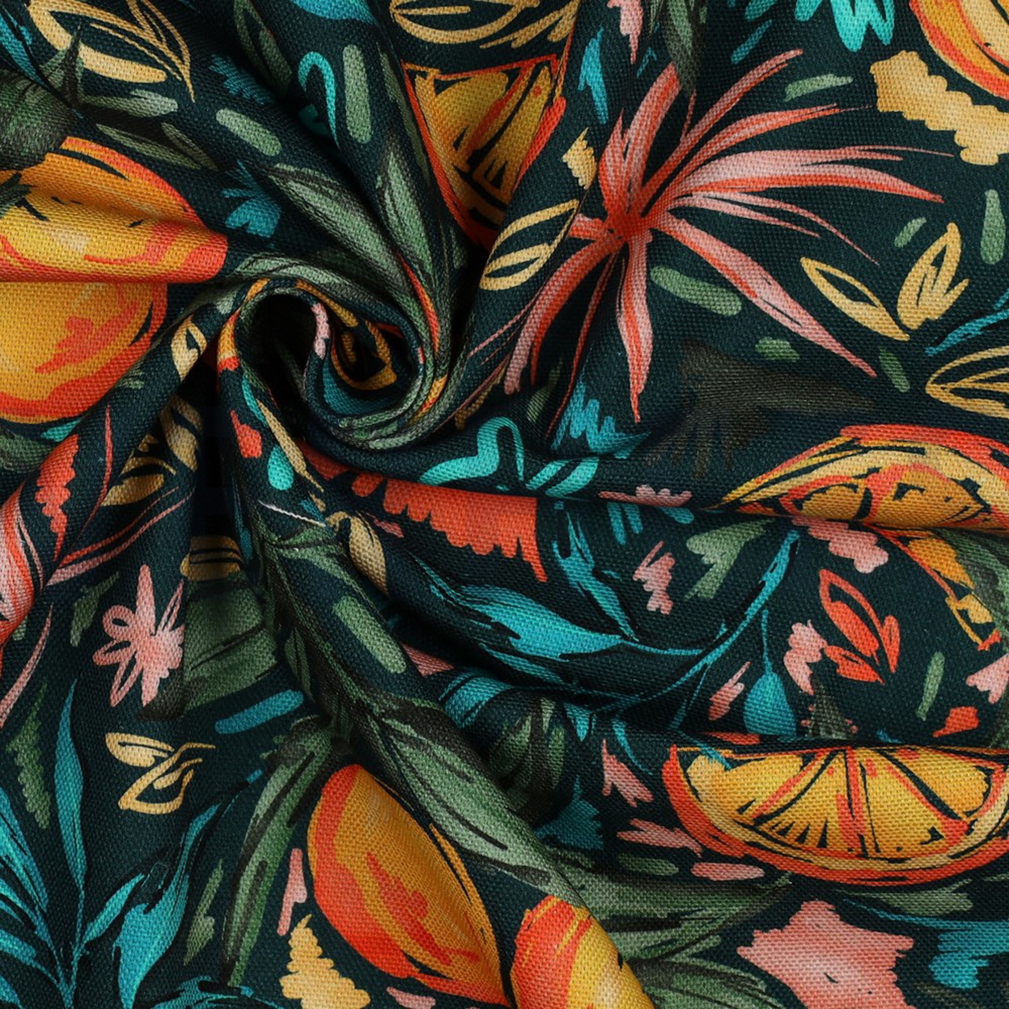 CANVAS DIGITAL ORANGES DARK GREEN (high resolution) #3