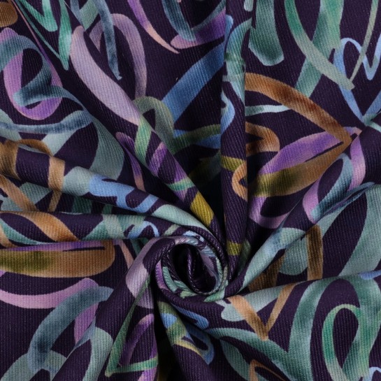 FEINCORD DIGITAL HERZEN DUNKELVIOLETT #7