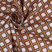 FINE POPLIN GEOMETRIC ECRU / ARMY GREEN (thumbnail) #3