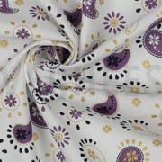 FINE POPLIN GLITTER PAISLEY WHITE (thumbnail) #3