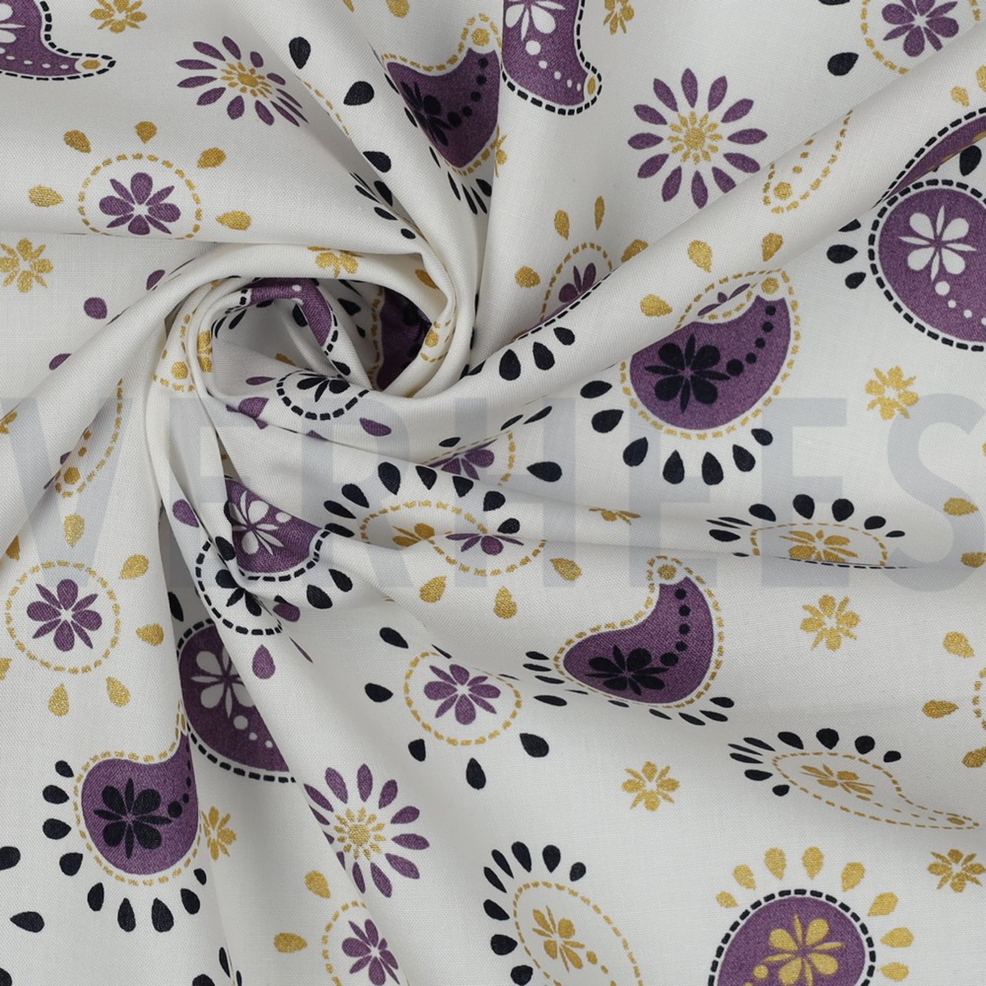 FINE POPLIN GLITTER PAISLEY WHITE (high resolution) #3
