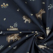 FINE POPLIN DIGITAL SWEET HORSES NAVY (thumbnail) #3