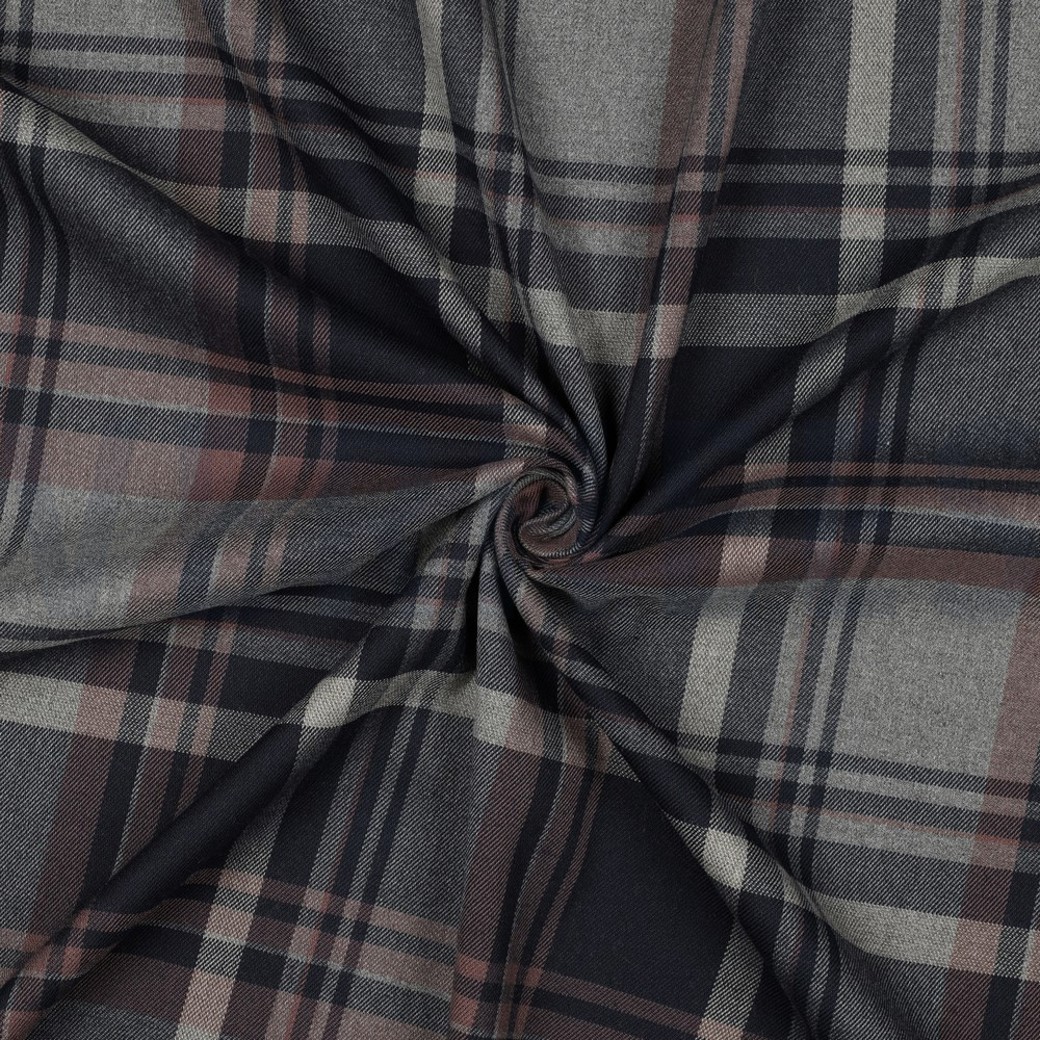 TARTAN CHECK NAVY/GREY/RUST #3