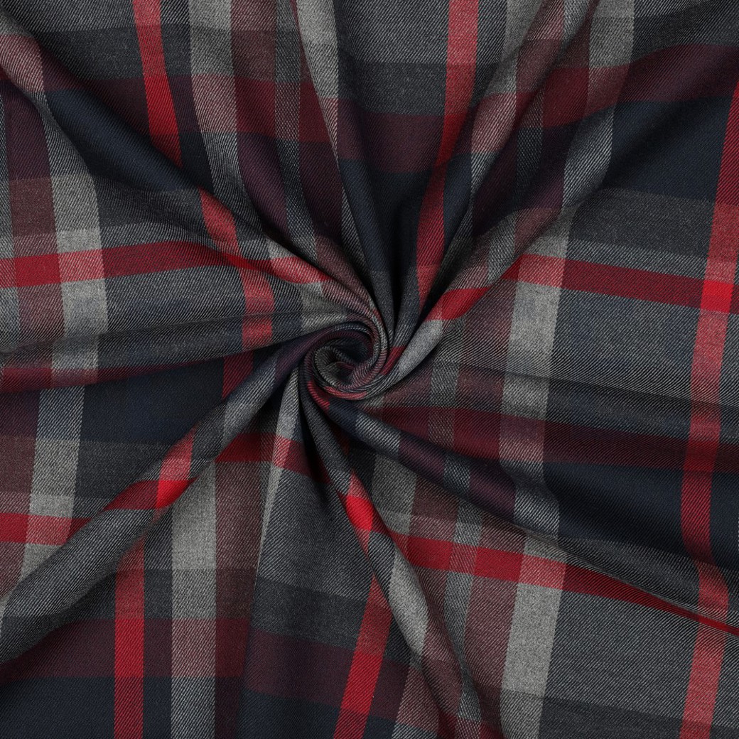 TARTAN CHECK BLACK/GREY/RED #3