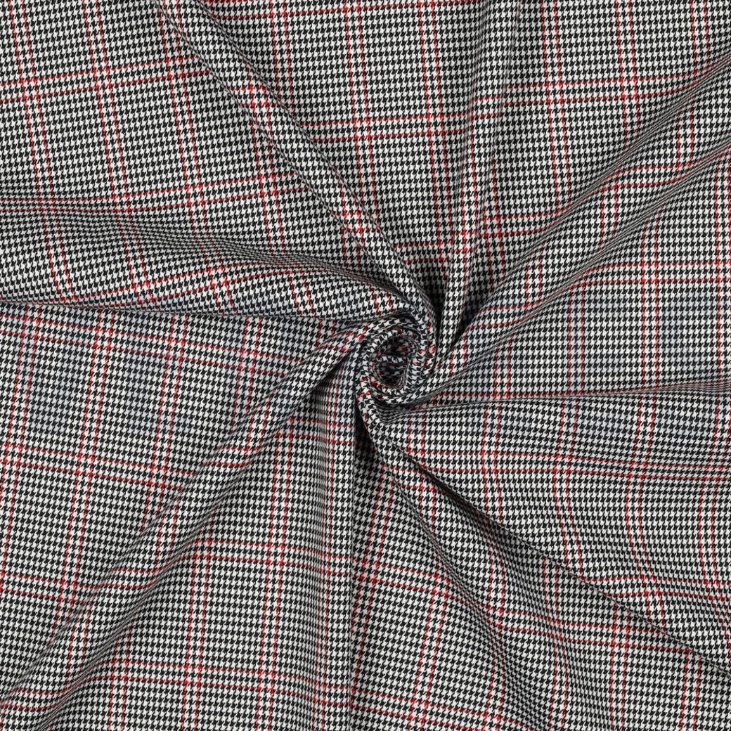 TARTAN CHECK BLACK/WHITE/RED #3