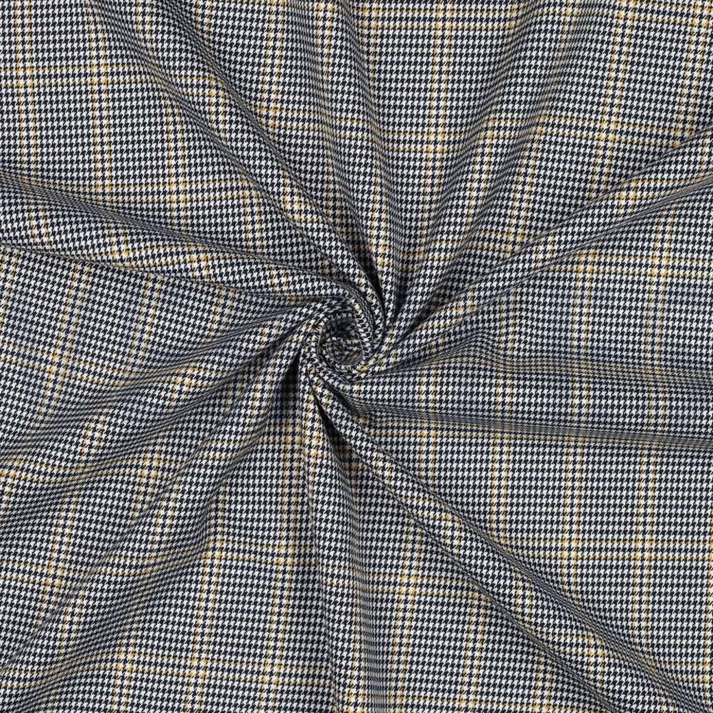 TARTAN CHECK BLACK/WHITE/OCHRE #3