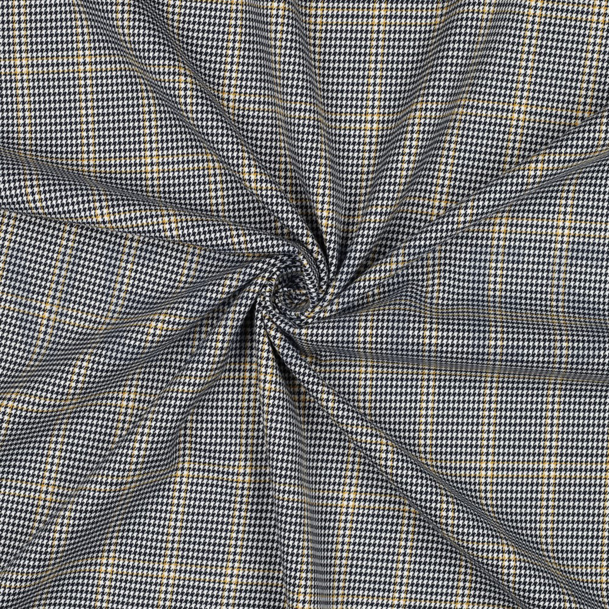 TARTAN CHECK BLACK/WHITE/OCHRE (high resolution) #3