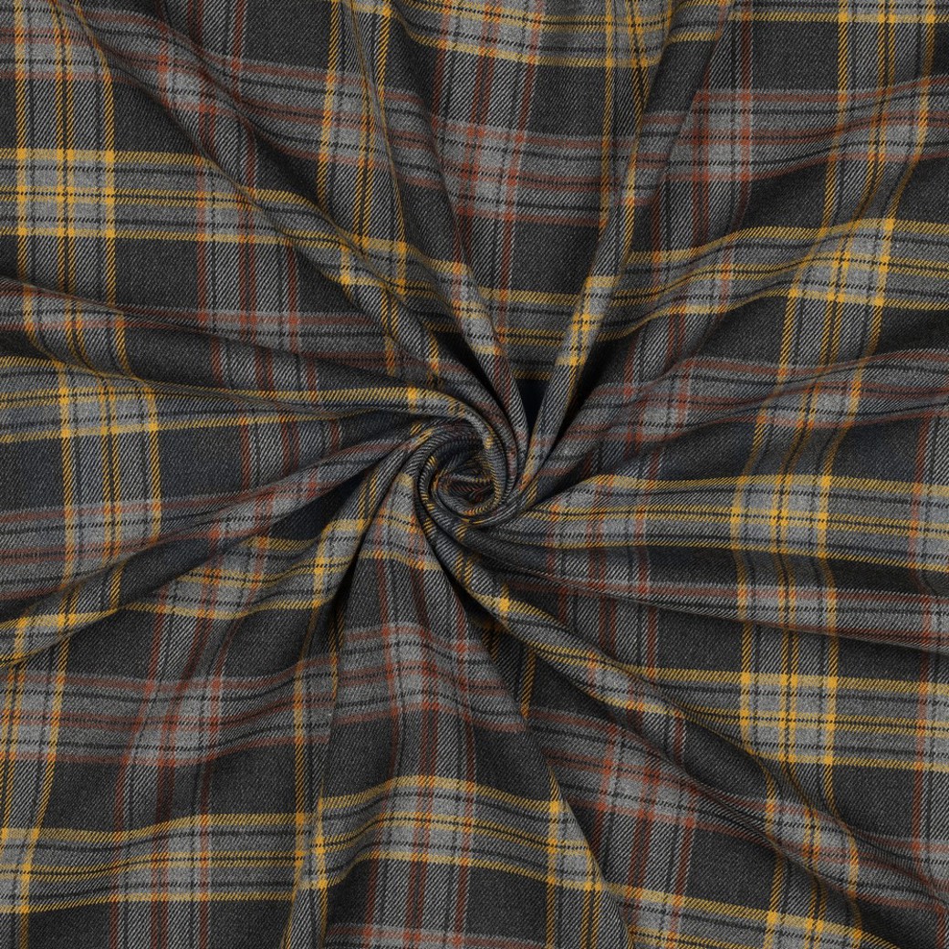 TARTAN CHECK GREY/OCHRE/RUST #3