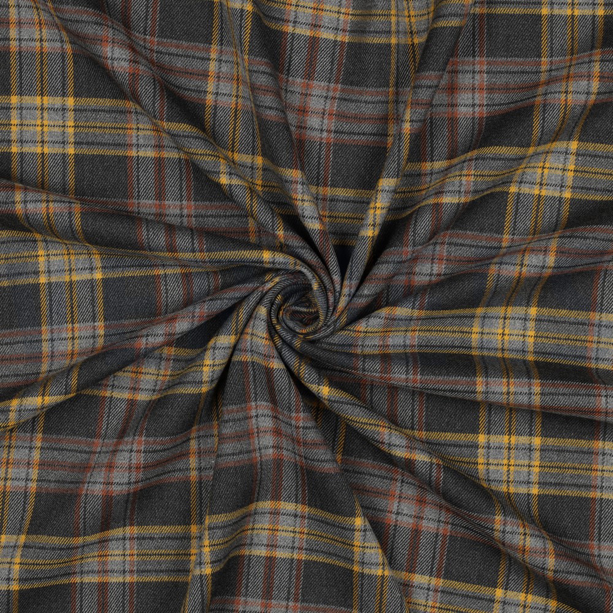 TARTAN CHECK GREY/OCHRE/RUST (high resolution) #3
