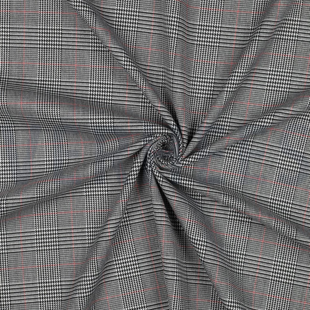 TARTAN CHECK BLACK/WHITE/RED #3