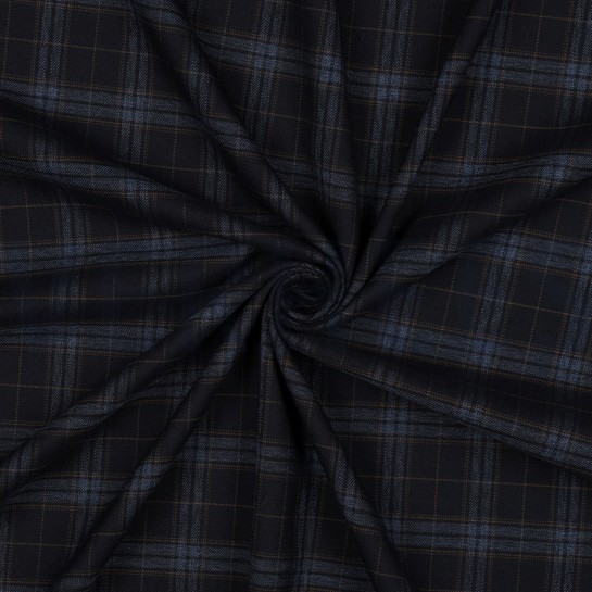 TARTAN CHECK DONKERBLAUW / JEANS / CAMEL #7