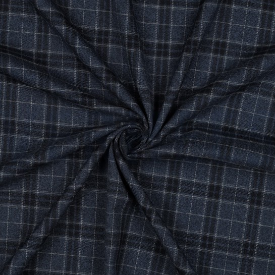 TARTAN CHECK JEANS / MARINEBLAU / GRAU #7