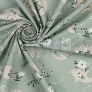 FINE POPLIN GOTS CATS MINT (thumbnail) #3