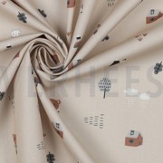FINE POPLIN GOTS SWEET BEARS TAUPE (thumbnail) #3