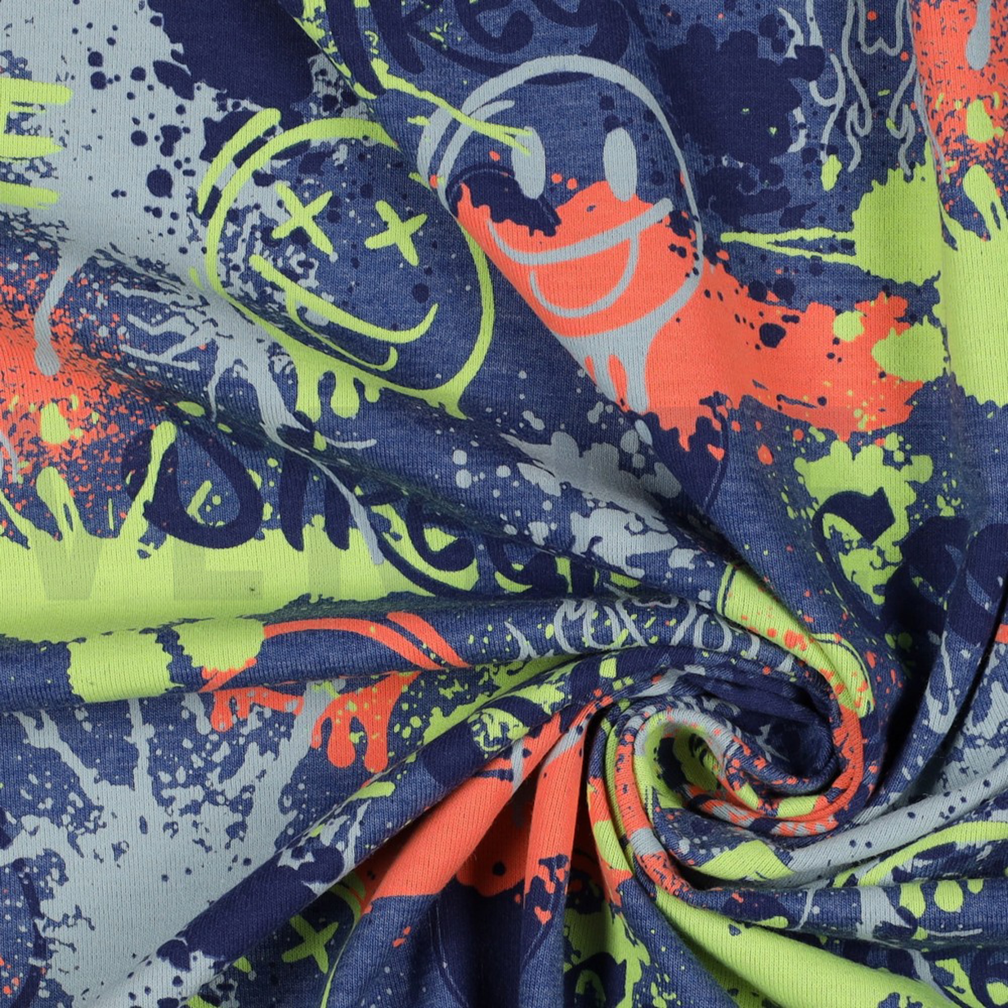 JERSEY MELANGE NEON GRAFFITI NAVY MELANGE (high resolution) #3