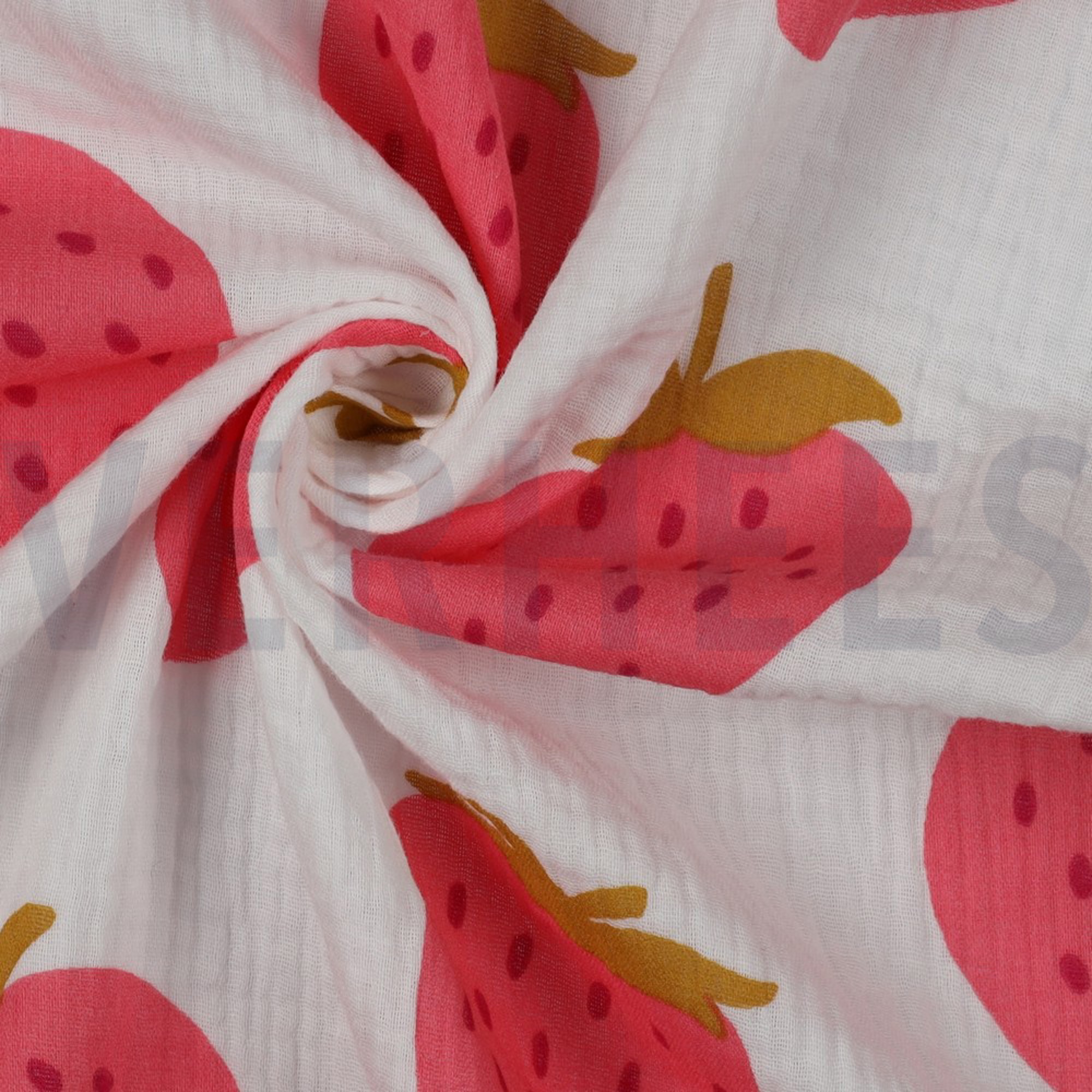 DOUBLE GAUZE STRAWBERRIES OFF-WHITE (high resolution) #3