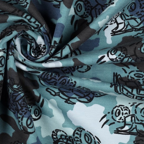 FRENCH TERRY CAMOUFLAGE TRUCKS BLEU #7