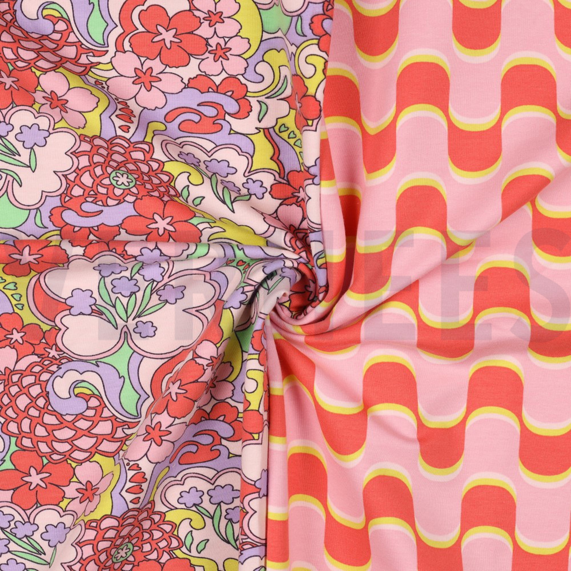 FRENCH TERRY ABSTRACT FLOWERS PINK (high resolution) #3