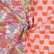FRENCH TERRY ABSTRACT FLOWERS PINK (thumbnail) #3