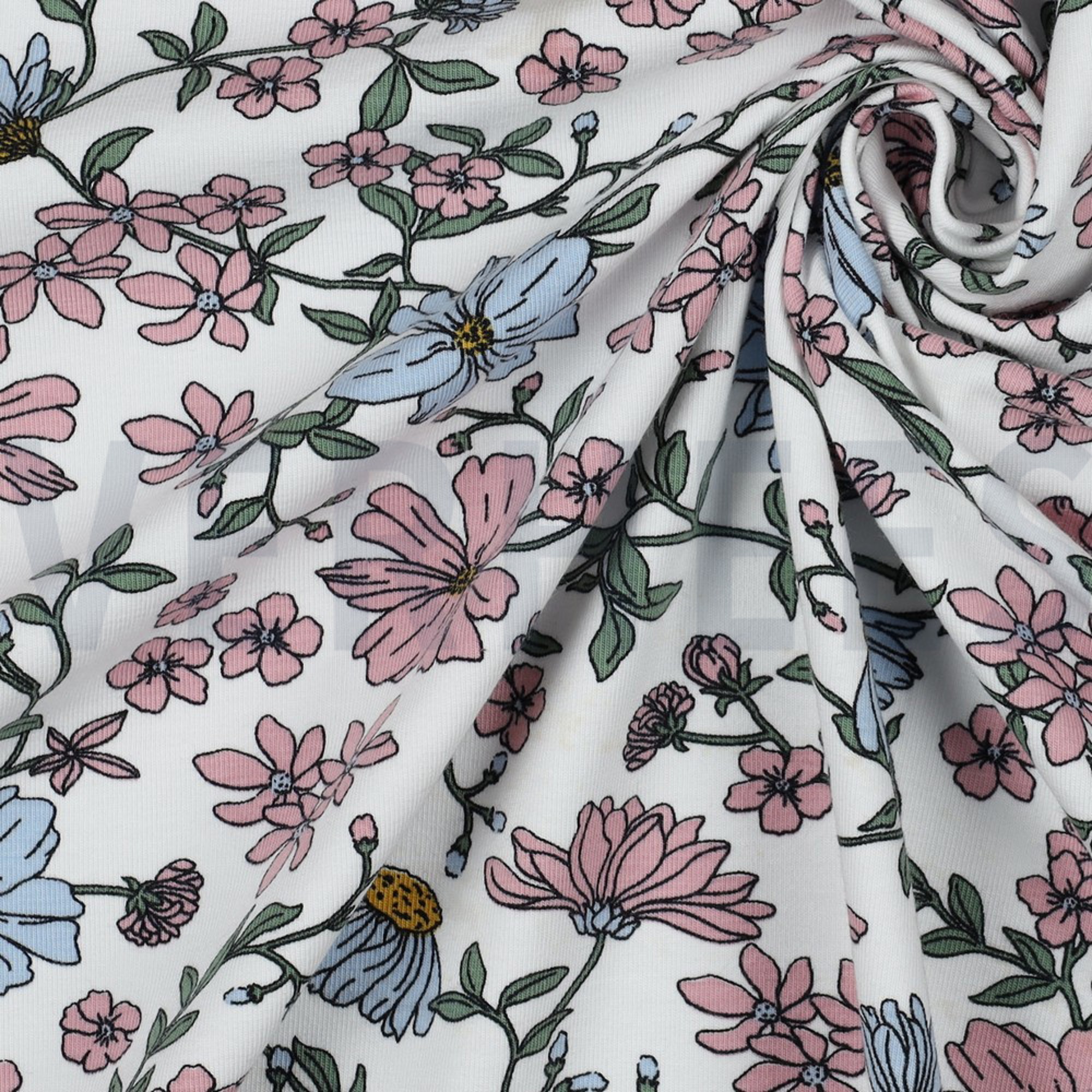 JERSEY FLOWERS ECRU (high resolution) #3