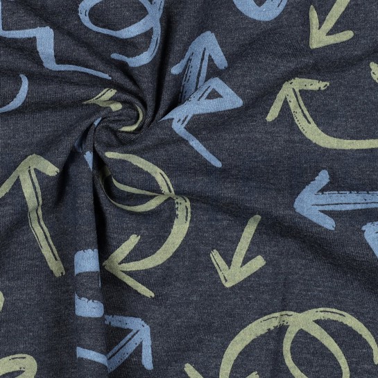 JERSEY MELANGE PIJLEN MARINEBLAUW GEMÊLEERD #7