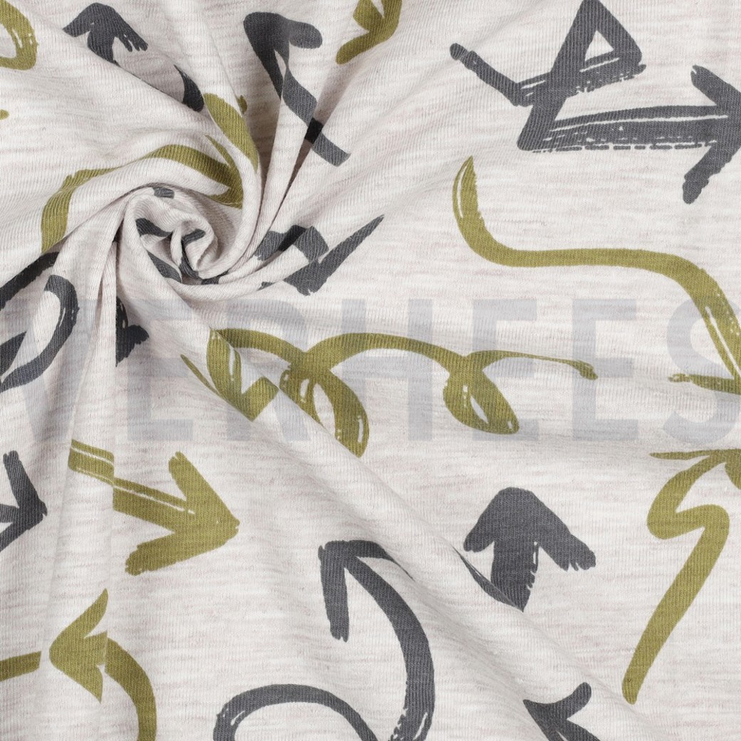 JERSEY MELANGE ARROWS BEIGE MELANGE #3