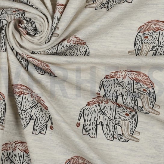 JERSEY MELANGE MAMMOETEN ECRU GEMÊLEERD #7