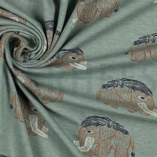 JERSEY MELANGE MAMMOTHS DARK MINT MELANGE #7