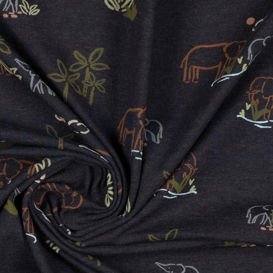 JERSEY MELANGE OLIFANTEN INDIGO GEMÊLEERD #7