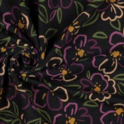 JERSEY MELANGE FLOWERS ANTHRACITE MELANGE (thumbnail) #3