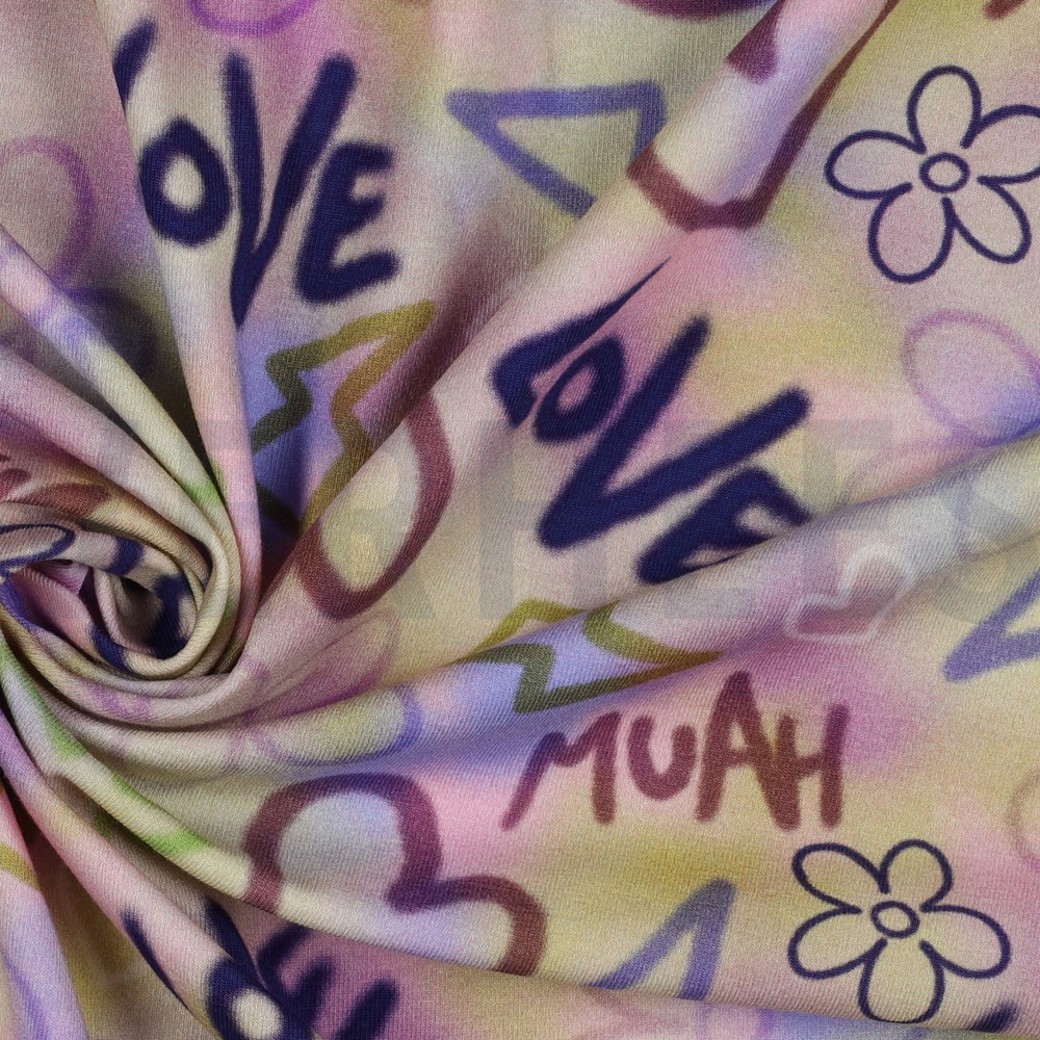 JERSEY DIGITAL GIRLY GRAFFITI LIGHT PINK #3