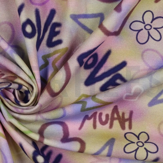 JERSEY DIGITAL MÄDCHEN GRAFFITI HELLROSA #7