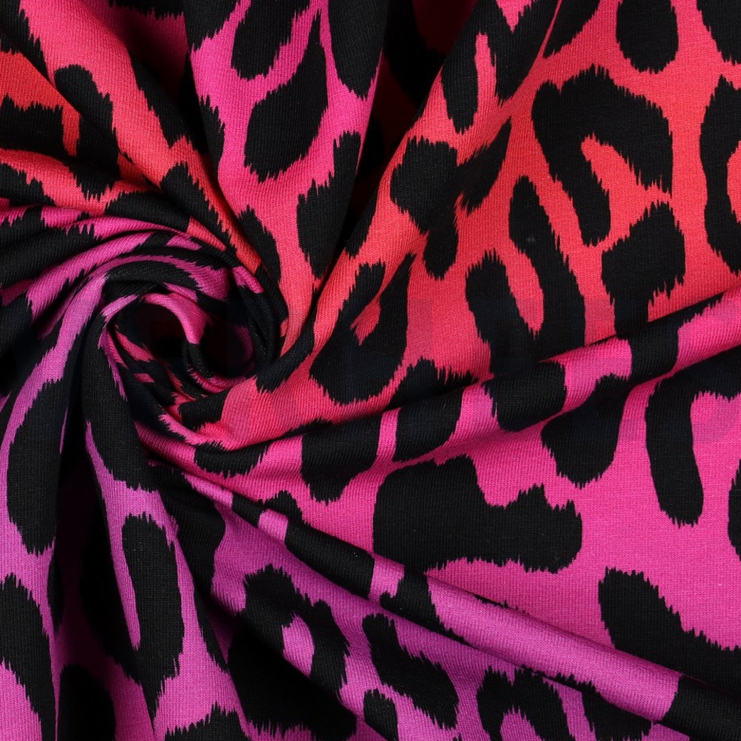 FRENCH TERRY DIGITAL ANIMAL SKIN PINK #3