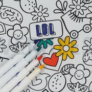 FINE POPLIN RETRO COLOURABLE BLACK/WHITE (thumbnail) #3