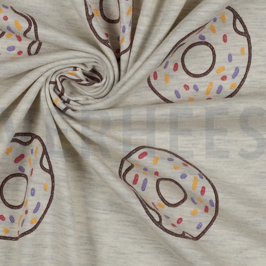 JERSEY MELANGE GLITZER DONUTS ECRU MELIERT #7