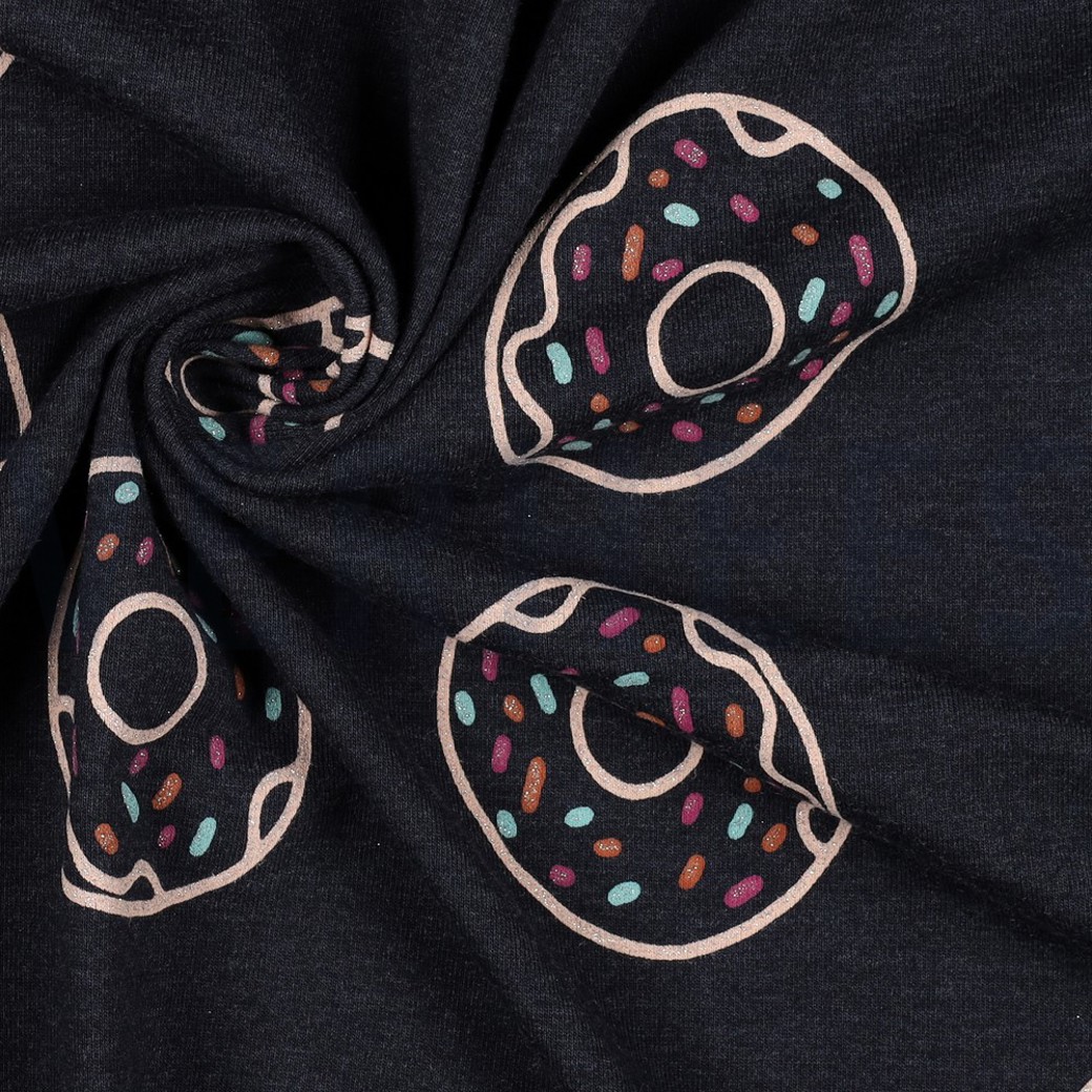 JERSEY MELANGE GLITTER DONUTS INDIGO MELANGE #3