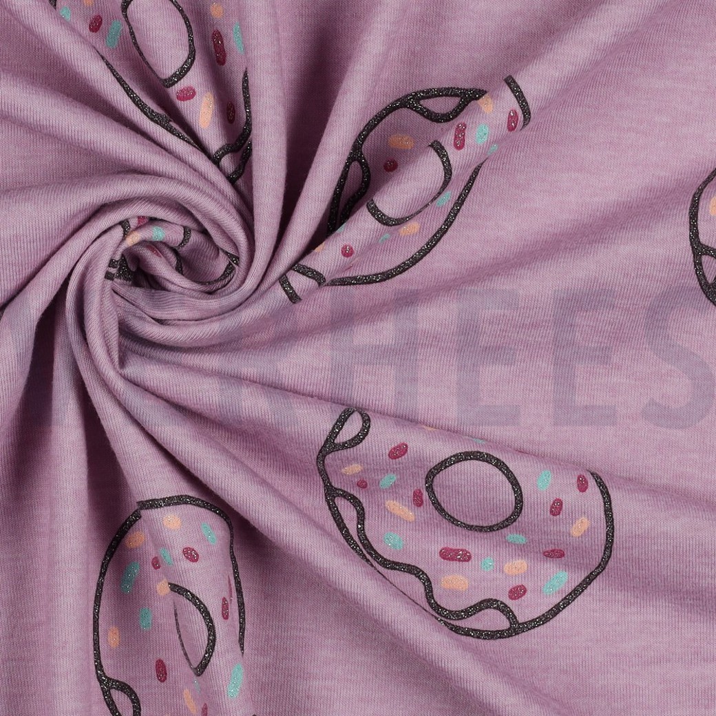 JERSEY MELANGE GLITTER DONUTS LILAC MELANGE #3
