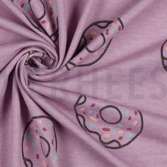 JERSEY MELANGE GLITTER DONUTS LILAC MELANGE #7