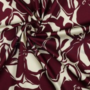 COTTON SATIN FLOWERS BORDEAUX (thumbnail) #3