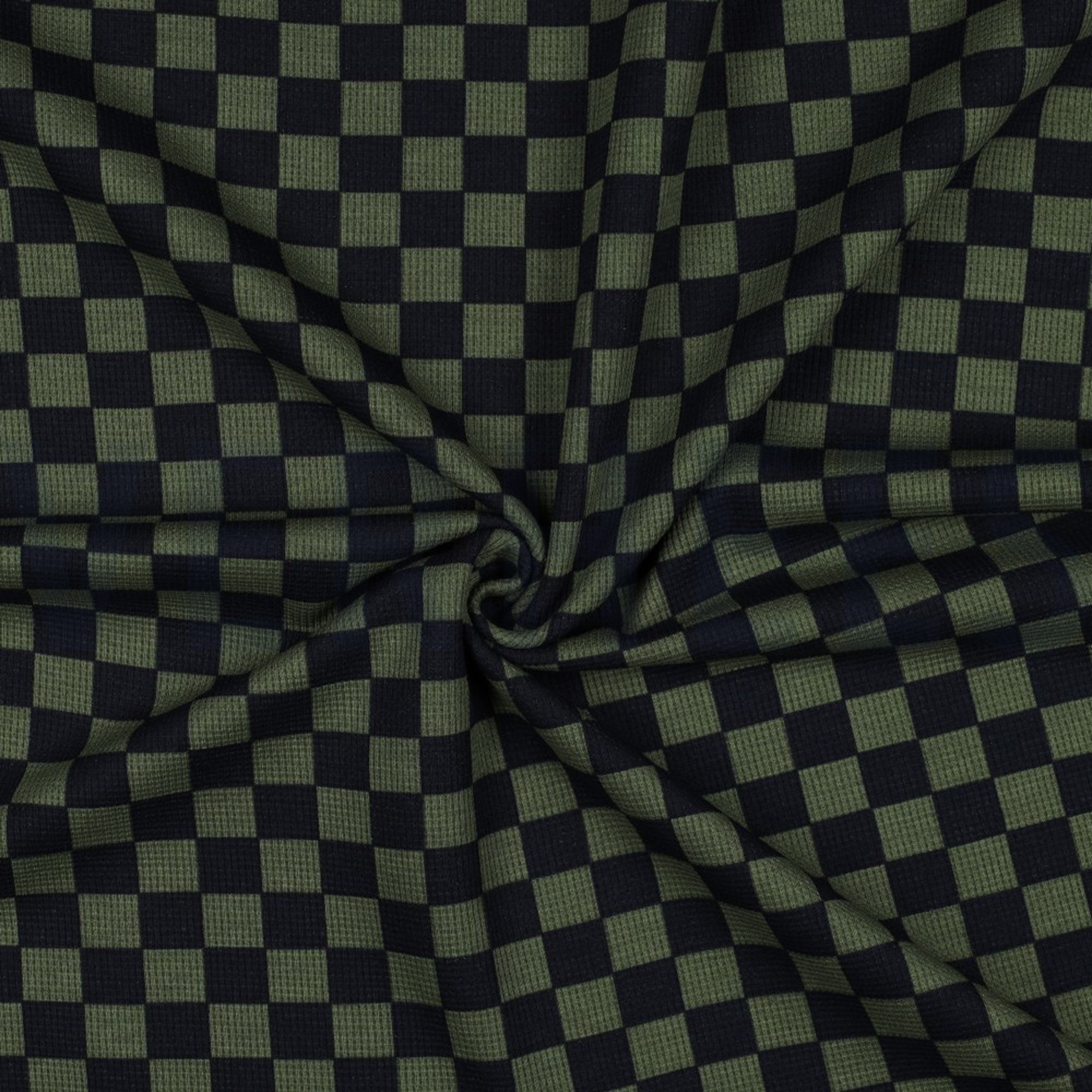 WAFFLE JERSEY CHECK ARMY GREEN (high resolution) #3