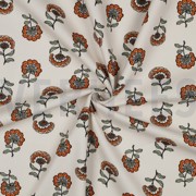CANVAS FLOWERS SAGE/ORANGE (thumbnail) #3