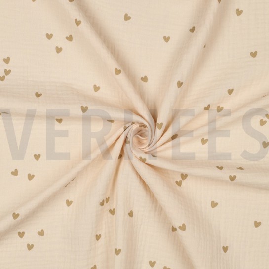 MUSSELIN KLEINE HERZEN SAND #7