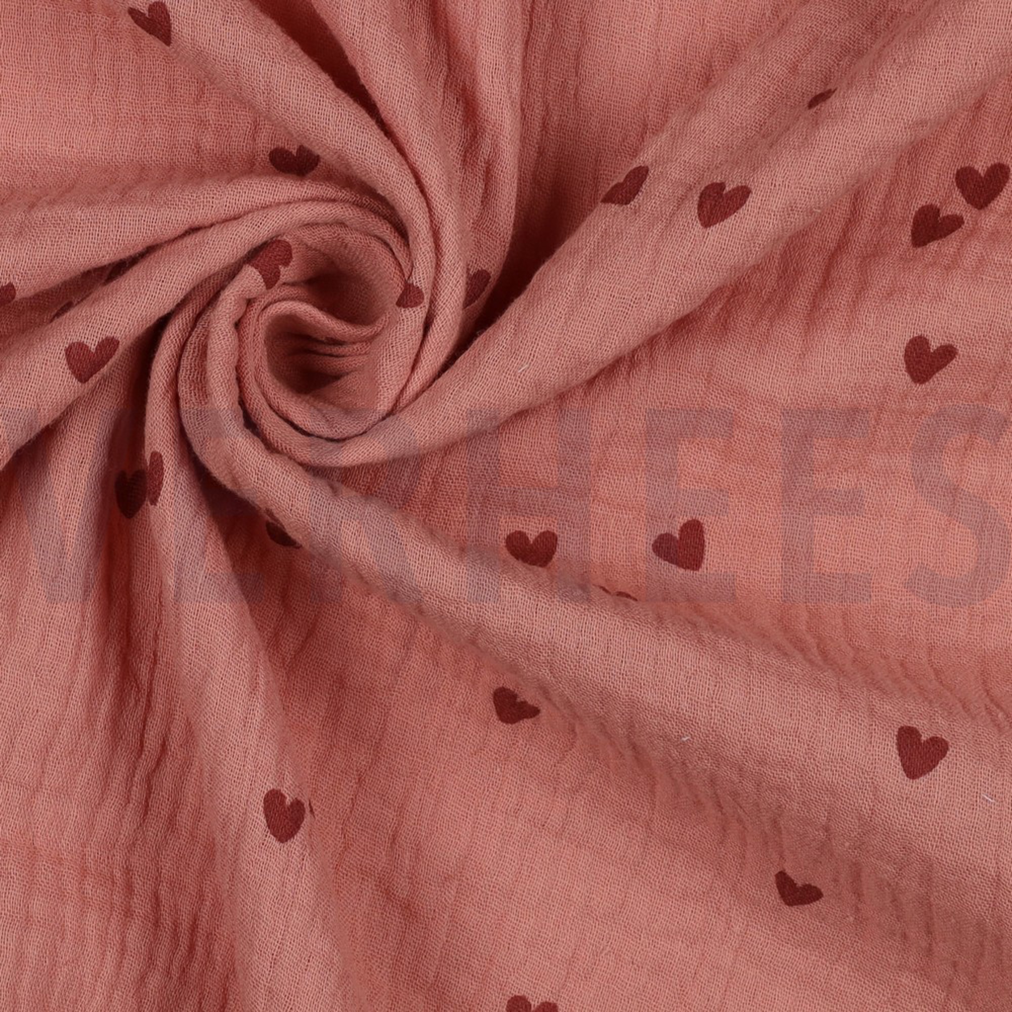 DOUBLE GAUZE SMALL HEARTS BLUSH (high resolution) #3