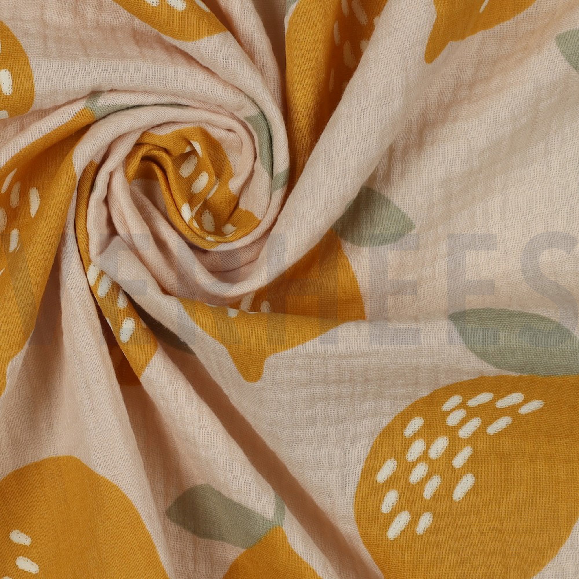 DOUBLE GAUZE LEMONS SAND (high resolution) #3