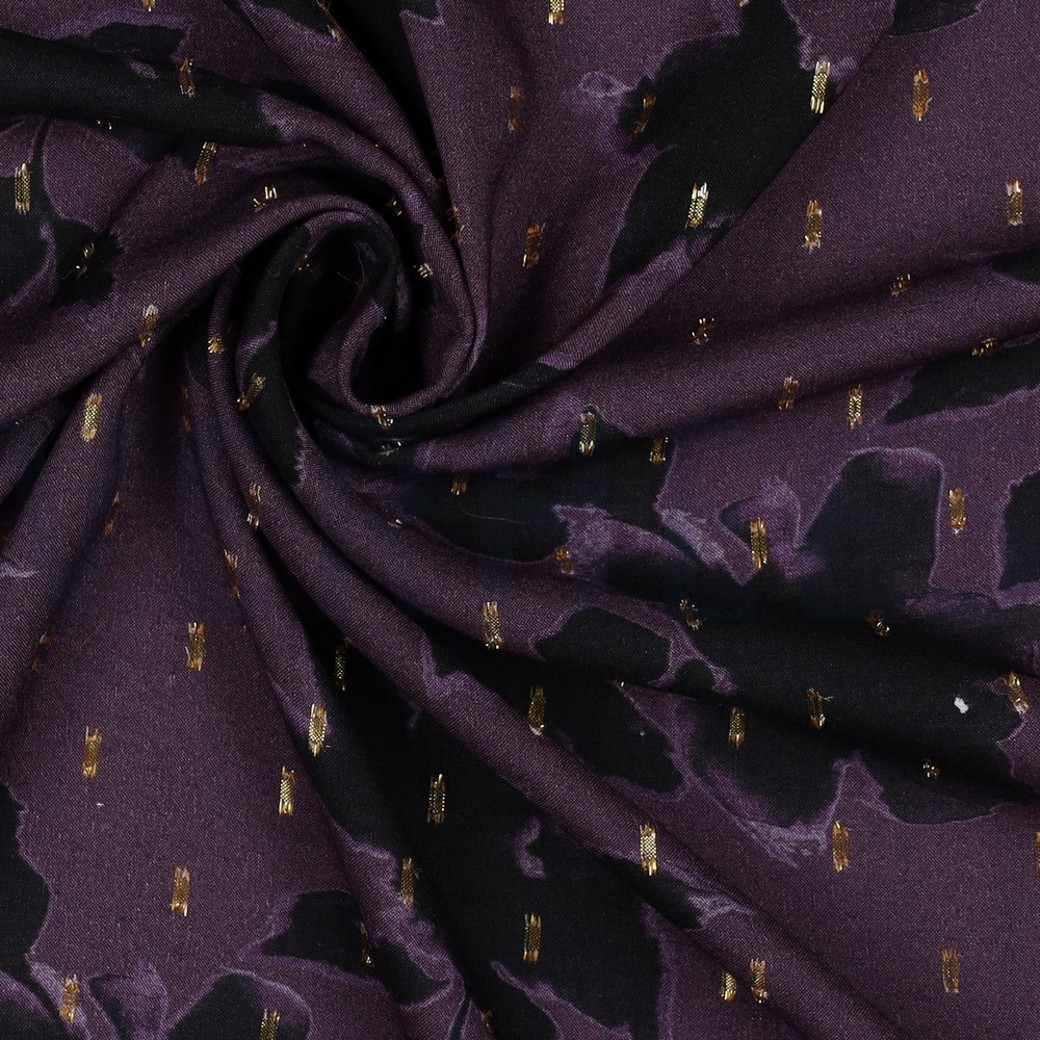 VISCOSE LUREX DIGITAL FLOWERS PURPLE #3